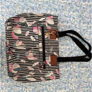 Fossil Colorful Stripe tote- like NEW (used once)       14h x 16w